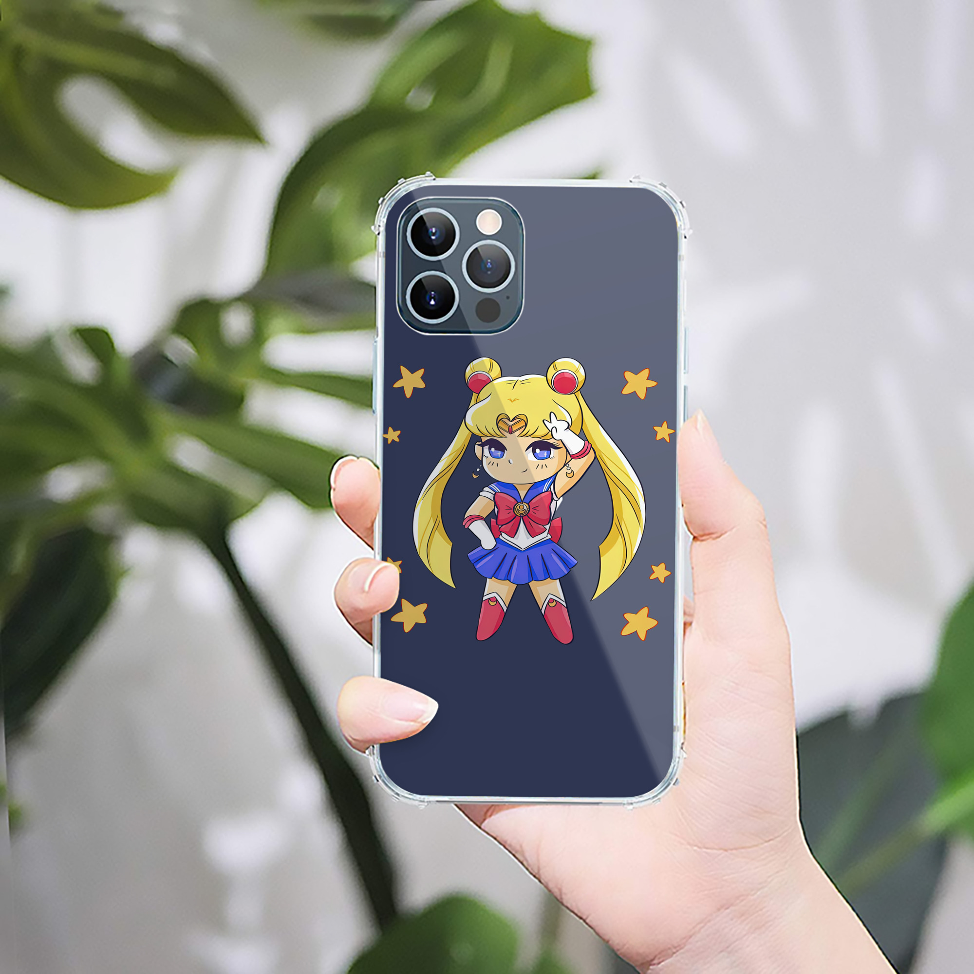 （画像用） 美少女戦士セーラームーン 月野 うさぎ つきの うさぎ Sailor Moon Tsukino Usagi 【iPhone 12シリーズ対応】透明スマホケース（クリアソフトケース）